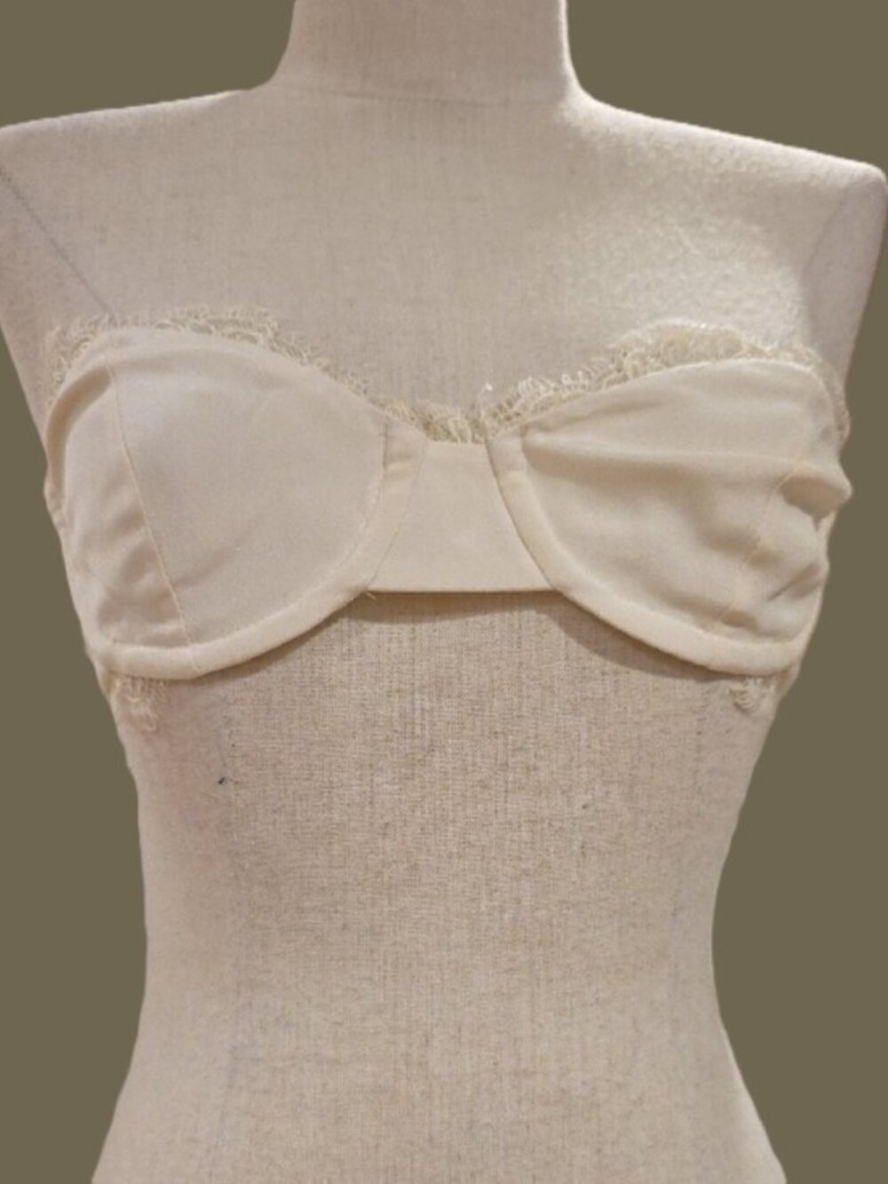 For Love & Lemons Strapless Cream Ruffle High-Low Dress - Picture 9 of 16
